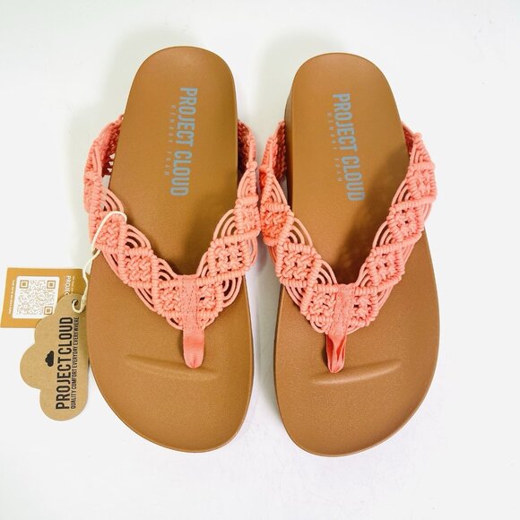 Project Cloud Memory Foam Hammock Sandals Mango Orange Size 8.5 - Picture 2 of 8